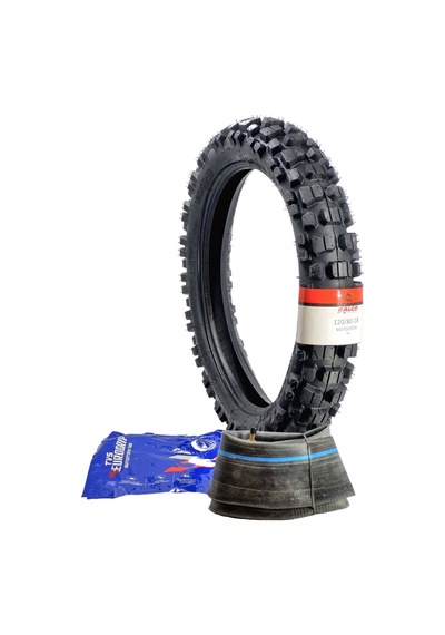 120/80-18 460-18 Tt İç Lastikli Tip Enduro Lastiği +iç Lastik Takım
