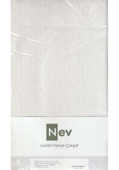 Nev Penye Çarşaf Fitted Beyaz 100x200+30