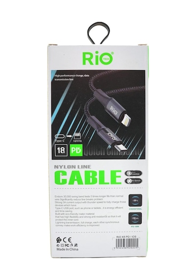 Rio Tech 3a Quick Charging Usb Type-c To Lightning Data Kablosu