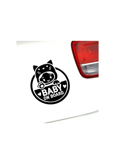 Arabada Bebek Var Sticker Oto Yapıştırma 2