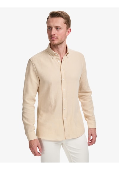 Pierre Cardin Erkek Bej Gömlek Desenli 50325371-vr011