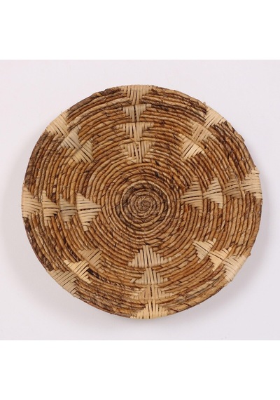 Kaunos 50x12 Cm Çap- Doğal Abaka Duvar Tabağı