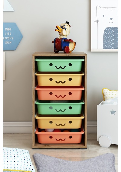 Kids 6 Sepetli Gülenyüzlü Oyuncak Dolabı Organizeri Oyuncak Kutusu Oyuncak Box Atlantikçam-rengarenk Kids 6 Sepetli Gülenyüzlü Oyuncak Dolabı Organizeri Oyuncak Kutusu Oyuncak Box Atlantikçam-rengarenk