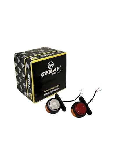 Ahmet Otomotiv 10 Adet Neon Mini Takoz Kırmızı-beyaz 12v-24v