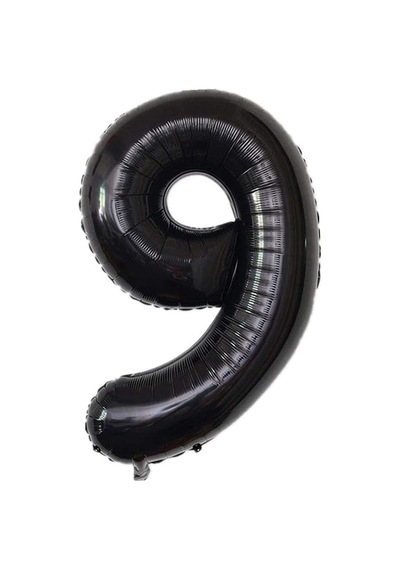 Siyah Konsept 9 Yaş Doğum Günü Kutlama Seti Beyaz Siyah Konfetili Balon, Rakam Yıldız Folyo Ve Banner 2 Yaş Mavi