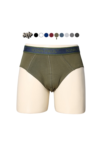 Kp 3'lü Erkek Düz Pamuklu Renkli Boxer Slip Boxer Haki Bordo