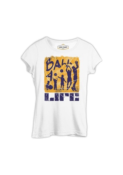 Evolution Of Basketball Players For Life Beyaz Kadın Tshirt 001