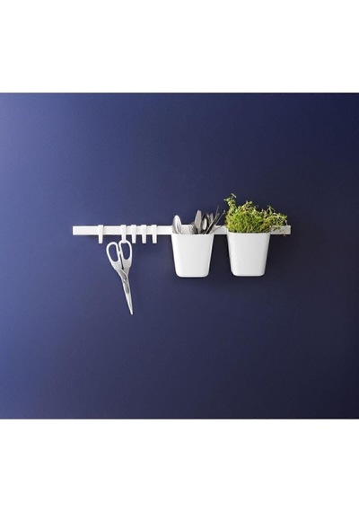 Sunnersta Askılı Raf Düzenleyici Kutu - 12x11 Cm - Beyaz Plastik Beyaz Tr Diğer