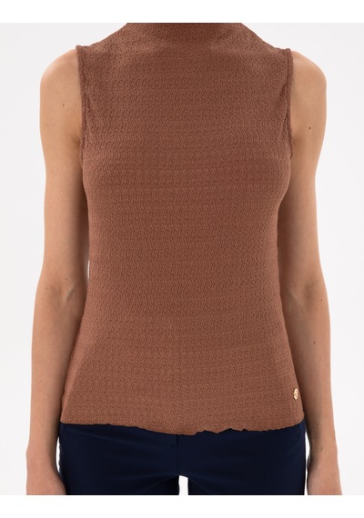 Pierre Cardin Kadın Kahverengi Bluz Örme 50301493-vr029 Kahverengi