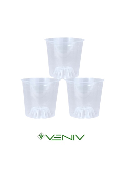 Orkide Yetiştirme Saksısı Pot 3 Adet-0.75l 3