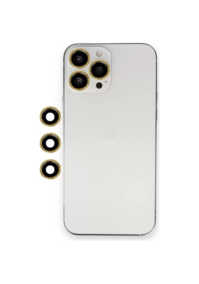 Newface Apple iPhone Uyumlu 12 Pro Max Shine Kamera Lens - Gold