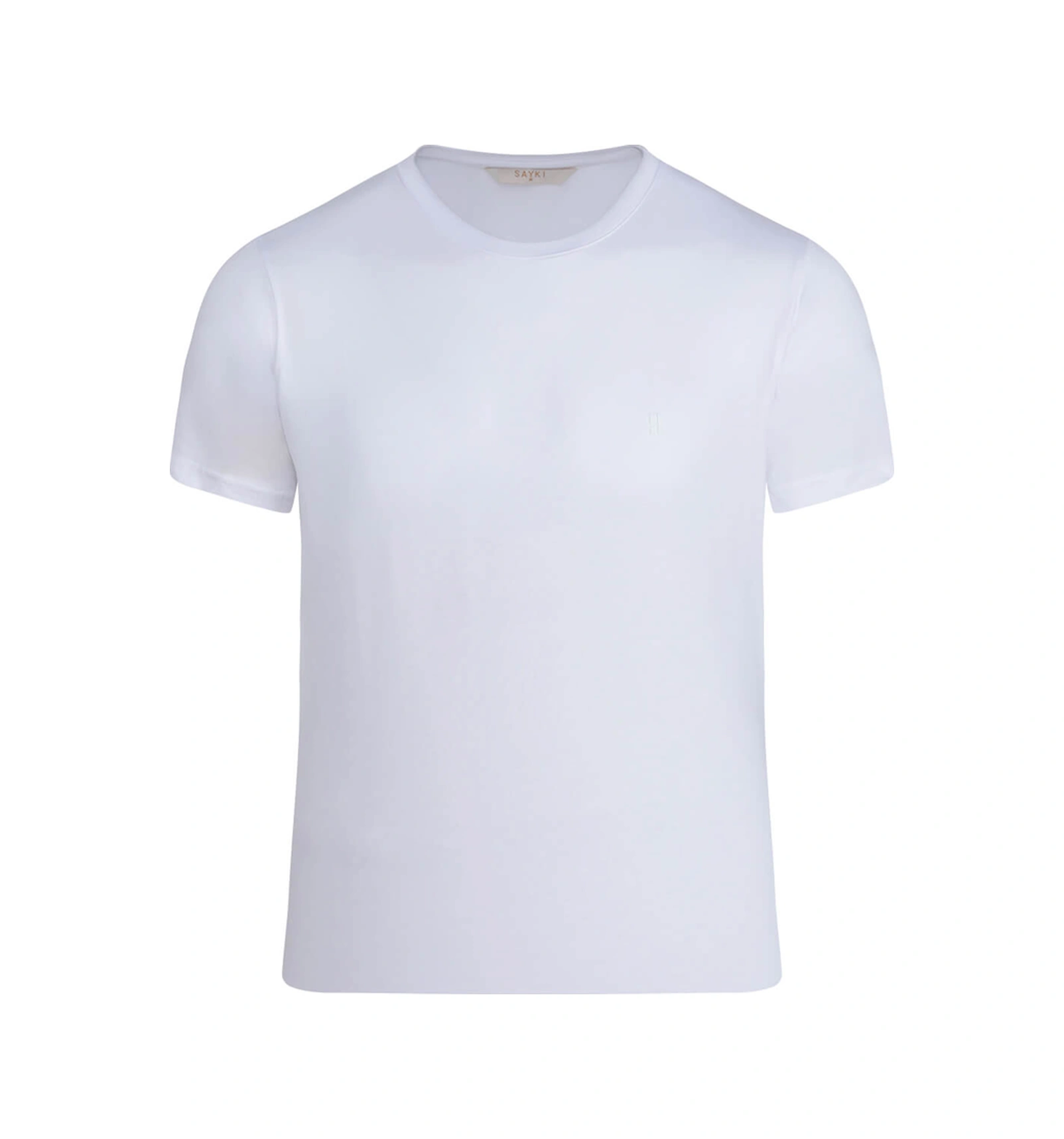 Hatemoğlu Beyaz Regular Fit Bisiklet Yaka Tişört 350501