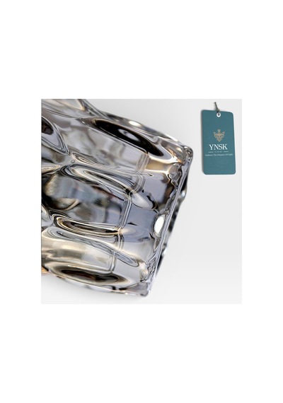 Chacha Home Luxury Prısm İthal Cam Vazo 24x13 Cm Füme