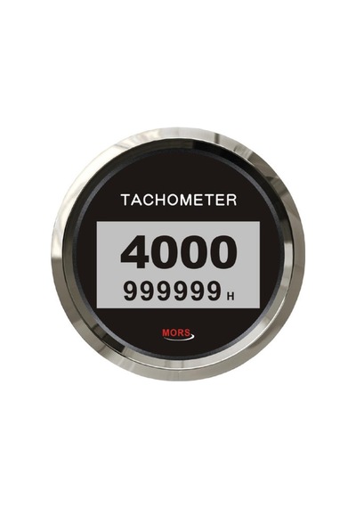 Mors Dijital Devir Göstergesi 4000 Rpm 12-24 Volt Siyah