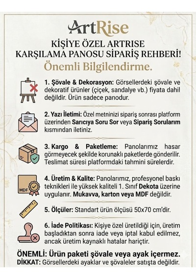Söz Nişan Düğün İçin 50x70 Karşılama Panosu - Siyah Ve Gül Tasarımlı 002 Beyaz