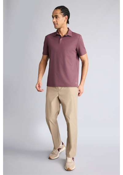 Defacto Standart Fıt Polo Yaka Sporcu Kısa Kollu Polo Tişört E9351ax26spbr475 Bordo-br475