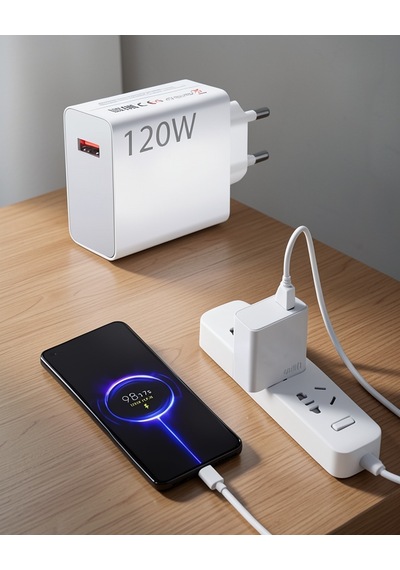 Type C Şarj Aleti 120w Yüksek Hızlı Beyaz Ultra Uzun Ömürlü 0