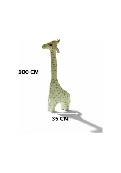 Zürafa Peluş Oyuncak Oyun Arkadaşım Yastık 100 Cm Yeşil