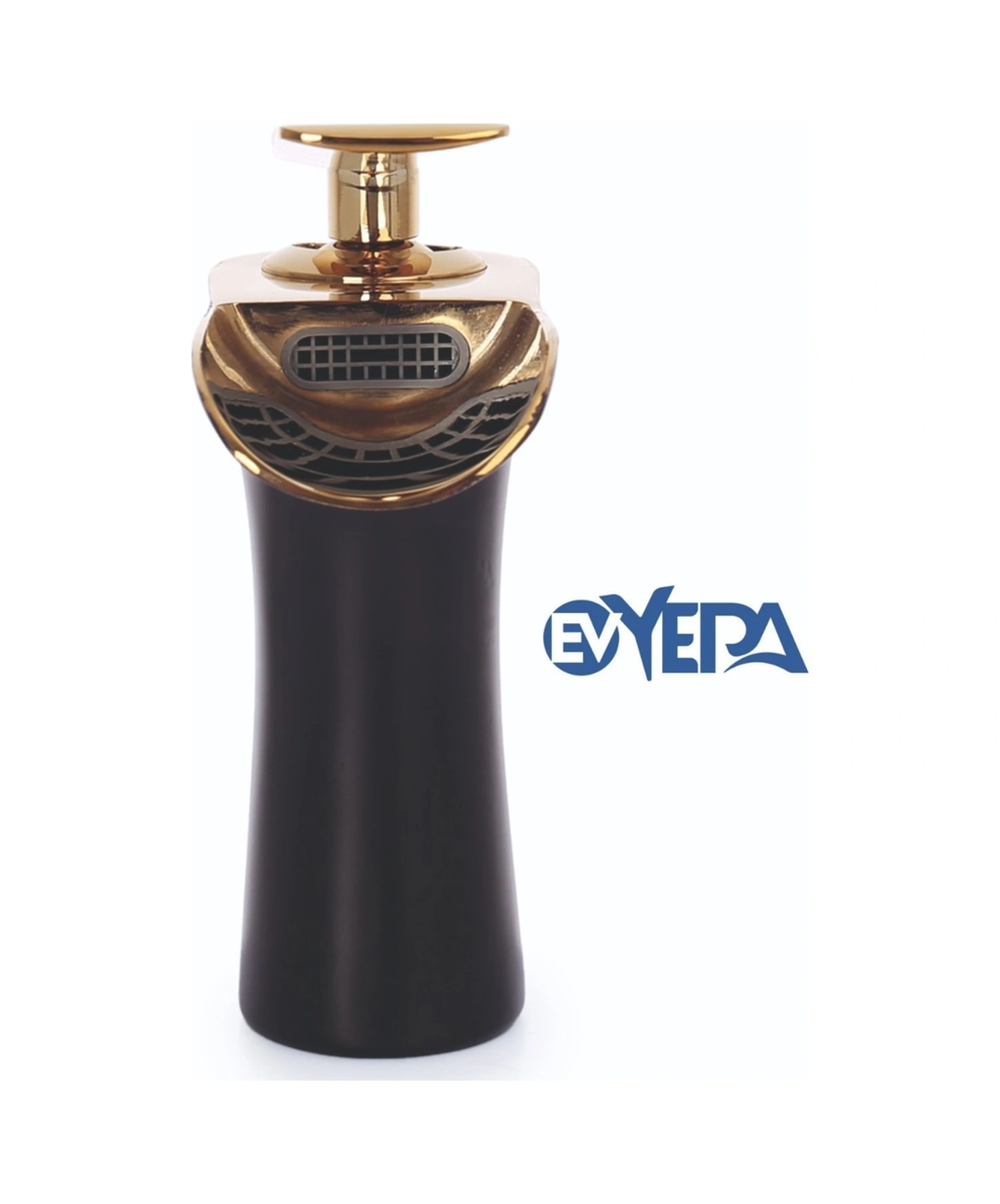 Evyepa Siyah Altın Kısa Şelale Çanak Lavabo Musluk Sıcak Soğuk Girişli Ve Pirinç Gold