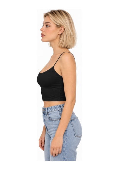 Mrm Pro Kadın Siyah İnce Askılı Crop Büstiyer Sabit Cup Pedli Esnek Toparlayıcı Günlük Atlet Siyah Siyah Mrm Pro Kadın Siyah İnce Askılı Crop Büstiyer Sabit Cup Pedli Esnek Toparlayıcı Günlük Atlet Siyah Siyah