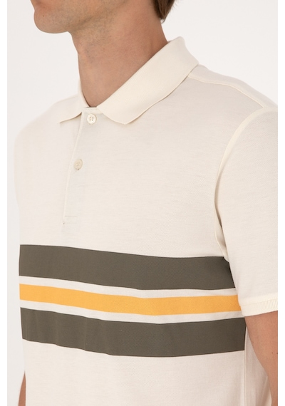 U.S. Polo Assn. Erkek Regular Fit Krem Polo Yaka Tişört 50306808-VR071