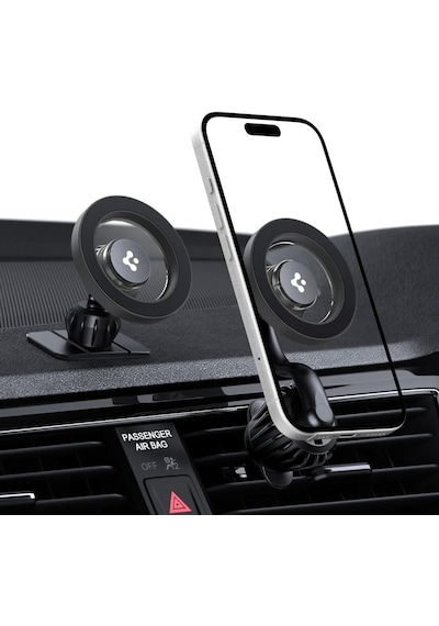 Magsafe Araç İçi Telefon Tutucu 2in1 Air Vent & Dashboard Ön Konsol Ve Havalandırma Izgara İle Uyumlu Uzun Versiyon İphone & Magfit İle Uyumlu + Dahili Metal Halka Mtf13-1 Matte Gray - Acp08321