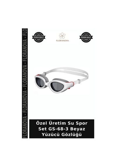 Özel Üretim Su Spor Set Gs-68-3 Beyaz Yüzücü Gözlüğü