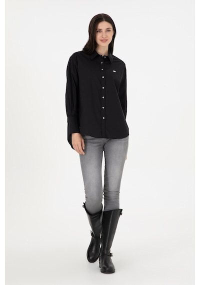U.s. Polo Assn. Kadın Siyah Gömlek Desenli 50293802-vr046 Siyah