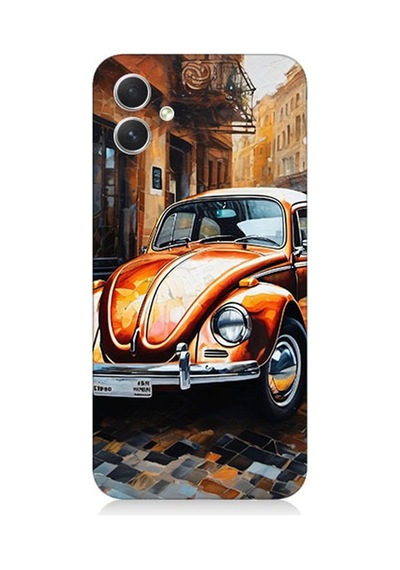 Samsung Galaxy A05 Uyumlu Retro Sokakta Vosvos Desenli Silikon Kılıf Çok Renkli