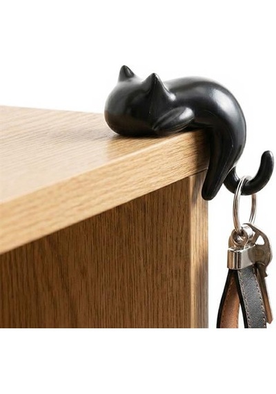 Sn-29184 Kedi Figürlü Yapışkanlı Köşe Askılık Diğer