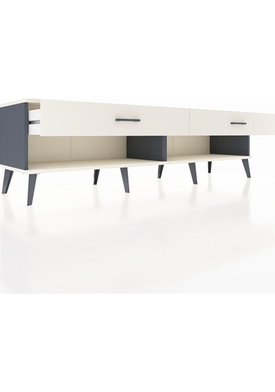 Hyperion Tv Ünitesi 2 Çekmeceli 176x44x51 Antrasit-aytaşı/aytaşı Aytası/aytası