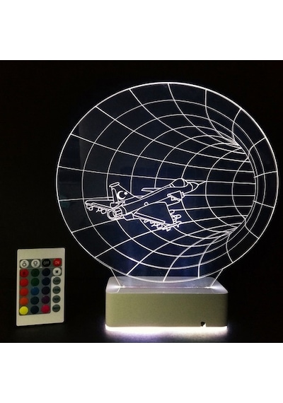 Özel Tasarım 3D Uçak Ve Uzay Masaüstü Led Lamba