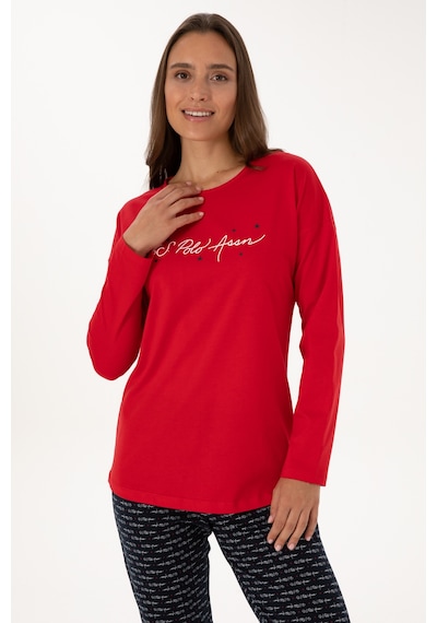 U.s. Polo Assn. Kadın Kırmızı Pijama Takım 50318886-vr030 Kırmızı
