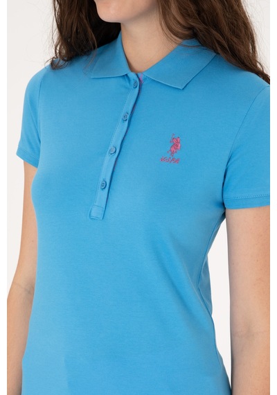 U.S. Polo Assn. Kadın Turkuaz Basic Tişört 50300896-VR093