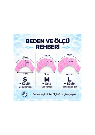 Silikon Yüzme El Paleti Parmak Arası Perdeli Su Egzersizi Eldiveni Pembe-s Pembe-s