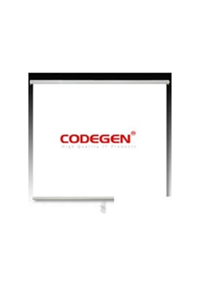 Codegen Ax-20 200x200cm Siyah Fonlu Storlu Kilitleme Mekanizmalı Projeksiyon Perdesi, Beyaz
