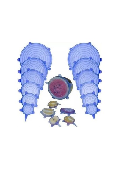 Yeni Ürün Saklama Silikon 6 Boy Yuvarlak Streç Kapak Koruyucu Taze Gıda Bone Beyaz - 830024630 Beyaz