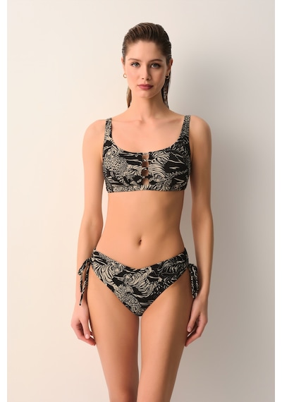 Suwen Ashley Bant Detaylı Bralet Bikini Üst Sb2632514201420 Leopar Desenli