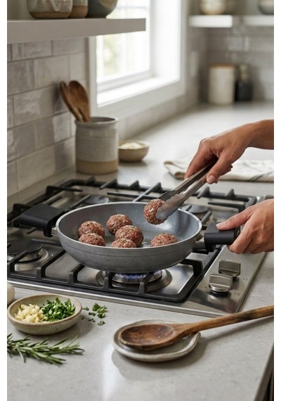 Cooker Cliff 22 Cm Seramik Kaplama Sahan Siyah Ckr4641