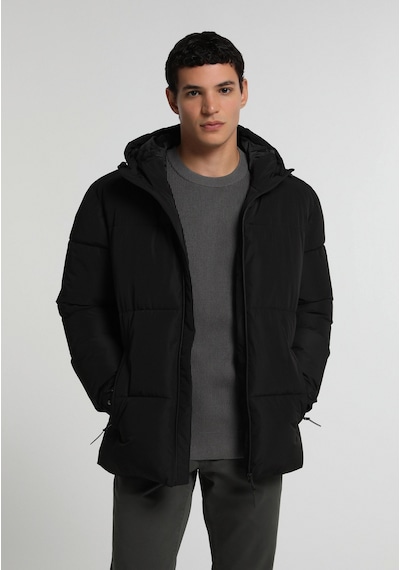 Colin's Colins Regular Fit Kapüşonlu Düğmeli Astarlı Erkek Siyah Mont Cl1076315 Q1.v1 Blk