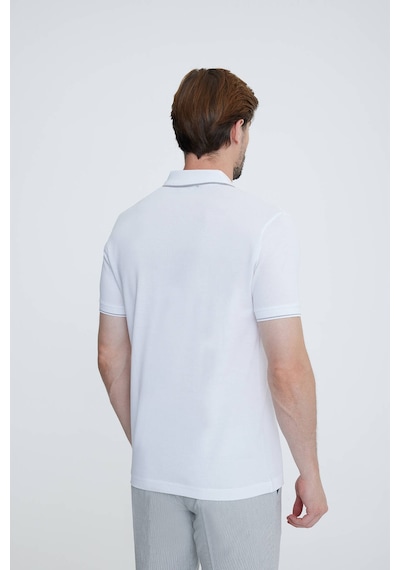 Erkek Beyaz Polo Yaka T-shirt