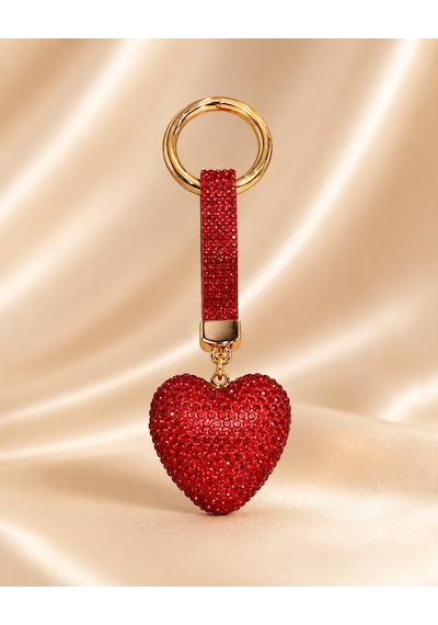 Kalpli Taşlı Luxury Çanta Charmı Kırmızı Kristal Bag Charm
