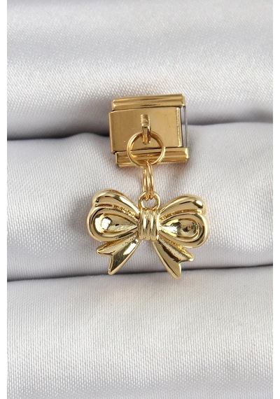 316l Çelik Sallantılı Fiyonk Model Gold Renk Nomination Charm Standart