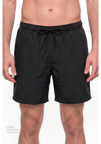 Penti Erkek Siyah Basic Black Deniz Şortu