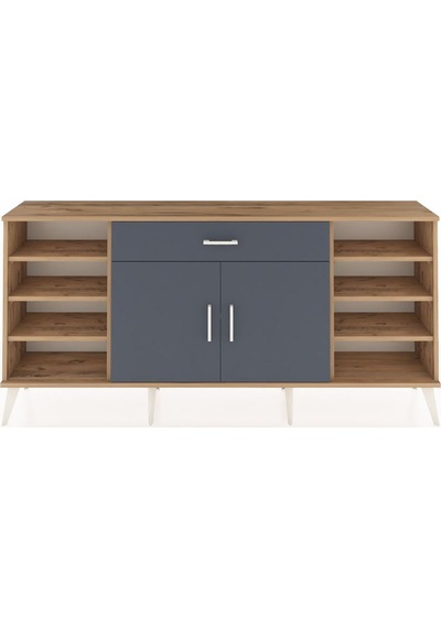 Arges Konsol 7 Raflı Tek Çekmeceli 2 Kapaklı 176x30x83 Çam-antrasit/antrasit Antrasit/antrasit Arges Konsol 7 Raflı Tek Çekmeceli 2 Kapaklı 176x30x83 Çam-antrasit/antrasit Antrasit/antrasit