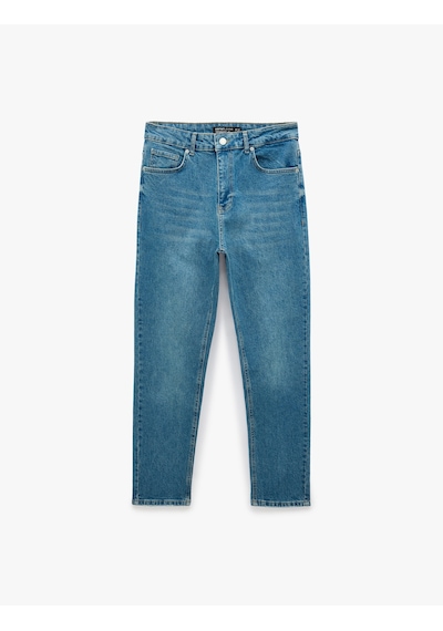 Koton Normal Bel Cepli Regular Fit Pamuklu Tapered Jean Pantolon - Joe Jean Açık İndigo 6sam40394nd Koton Normal Bel Cepli Regular Fit Pamuklu Tapered Jean Pantolon - Joe Jean Açık İndigo 6sam40394nd