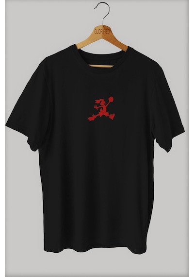 Noıssey -wed Basketçi Tavşan Baskılı Oversize T-shirt Tişört Sokak Tarzı Beyaz
