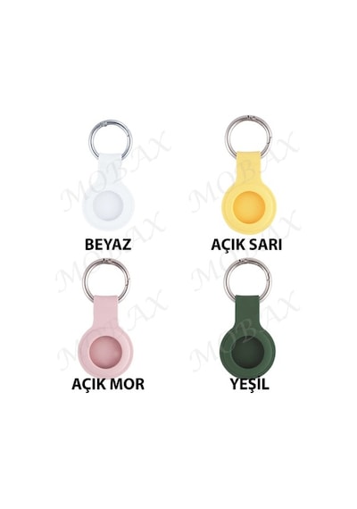 Apple Uyumlu AirTag Silikon Anahtarlık Kılıfı 01
