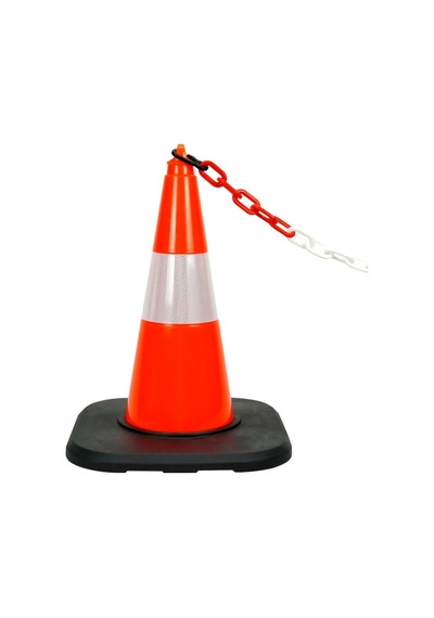 İleri Trafik Pvc Trafik Konisi 50 CM Reflektifli Ağırlıklı Trafik Dubası