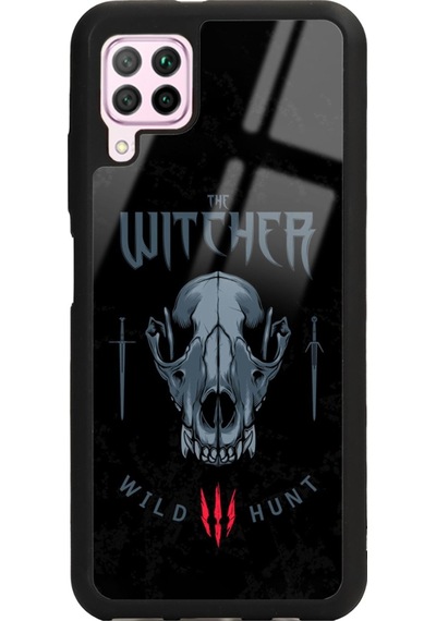 Huawei P40 Lite Witcher 3 Wild Hund Tasarımlı Glossy Telefon Kılıfı Siyah
